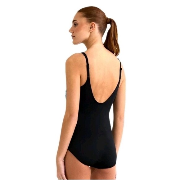 Embrace Your Curves Miracle Brands Women's L Georgia 1pc Swimsuit High Tide NWT - Picture 3 of 6